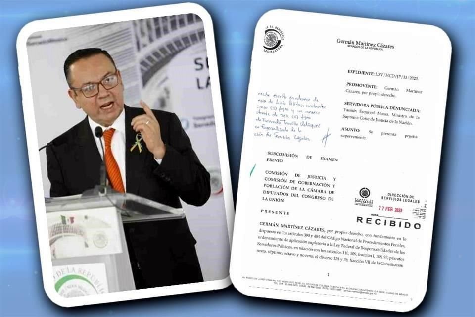 El senador Martínez entregó un nuevo documento a la Subcomisión de Examen Previo de la Cámara de Diputados.