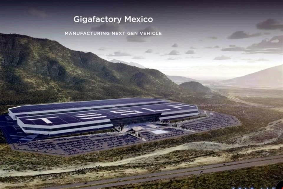 Así se vería la planta de Tesla en el municipio de Santa Catarina, Nuevo León.