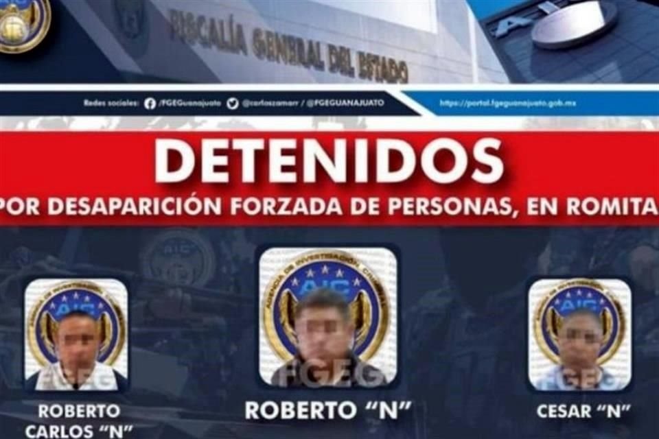 Roberto López Valadez, director de Seguridad Pública y Vialidad de Romita, Guanajuato, fue detenido por desaparición forzada y homicidio.