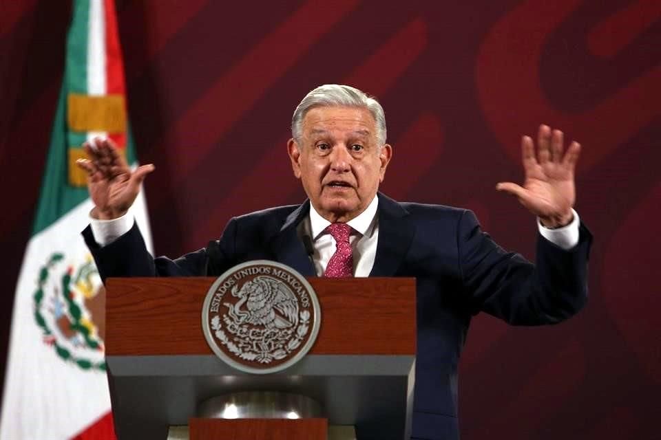 El Presidente López Obrador en su conferencia de prensa de este miércoles.