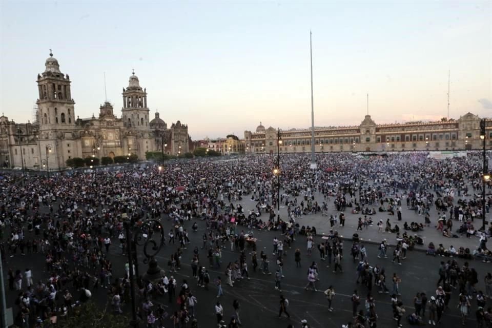 La Secretaría de Gobierno cifró en 90 mil las personas que asistieron a la manifestación masiva de este miércoles 8 de marzo.