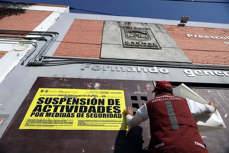 Tras una visita de verificación, el colegio fue suspendido por incumplir con medidas de Protección Civil.