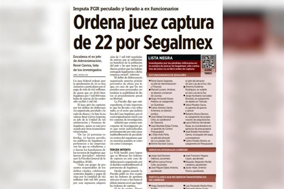El Presidente López Obrador prometió que su Gobierno irá a fondo en la indagatoria del desfalco a Segalmex y dijo que habrá castigo.