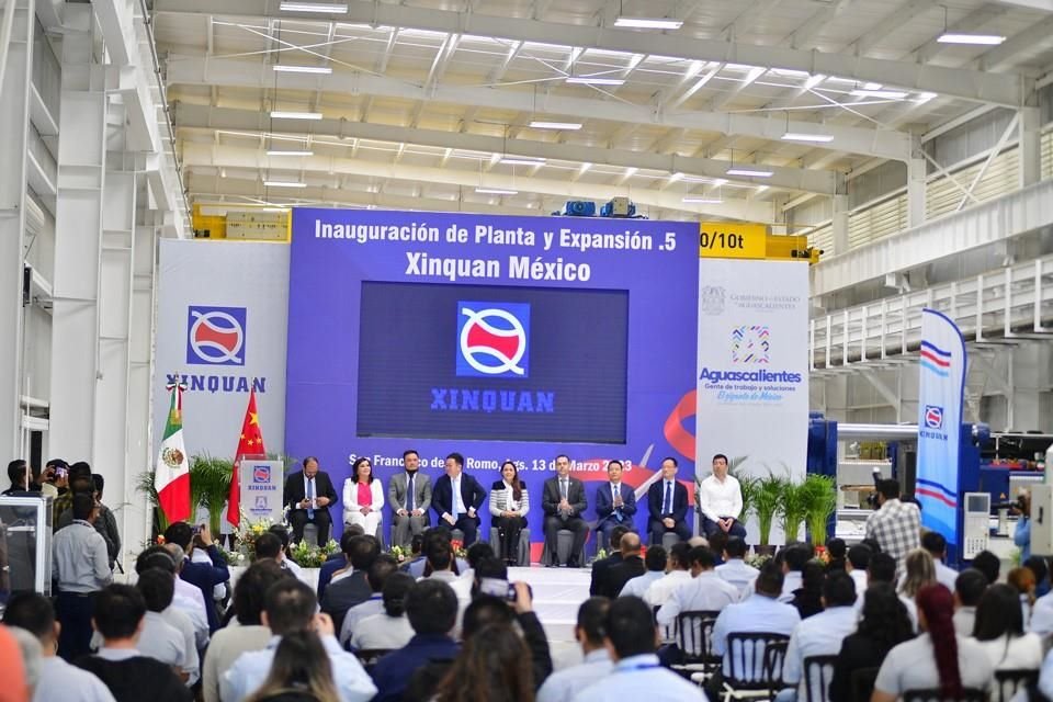 La gobernadora de Aguascalientes inauguró las nuevas instalaciones de Xinquan México Automotive que generarán 600 nuevos empleos.