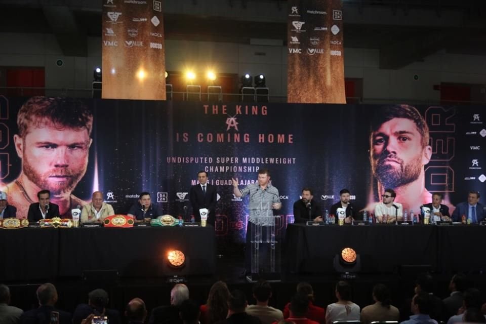 La presentación de la siguiente pelea de 'Canelo'.