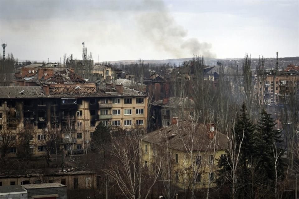 Vista aérea del pueblo de Bakhmut, el 15 de marzo de 2023.