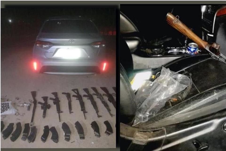 Las autoridades encontraron armas, carros baleados y al menos siete muertos tras enfrentamientos en Caborca, Sonora.