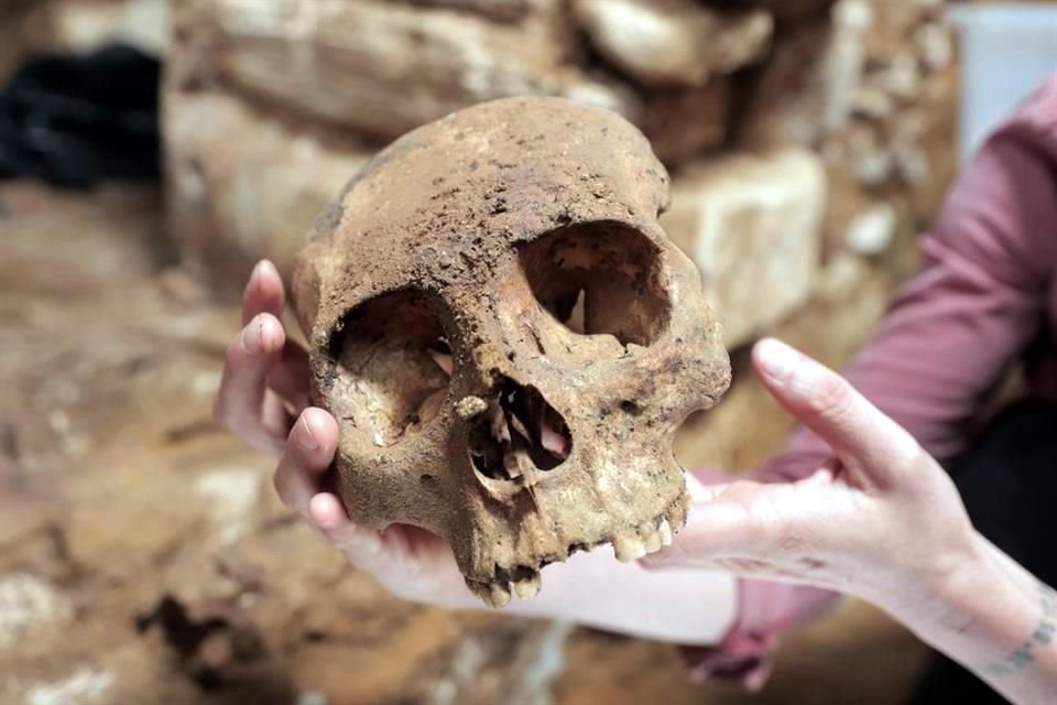 Aspectos del hallazgo, dado a conocer este lunes durante la mañanera en Chiapas.