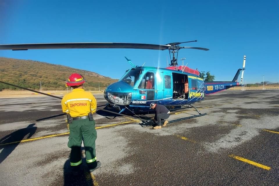 Ante el inicio temprano de los incendios forestales, Semadet adelantó la renta de un helicóptero para el combate de siniestros.