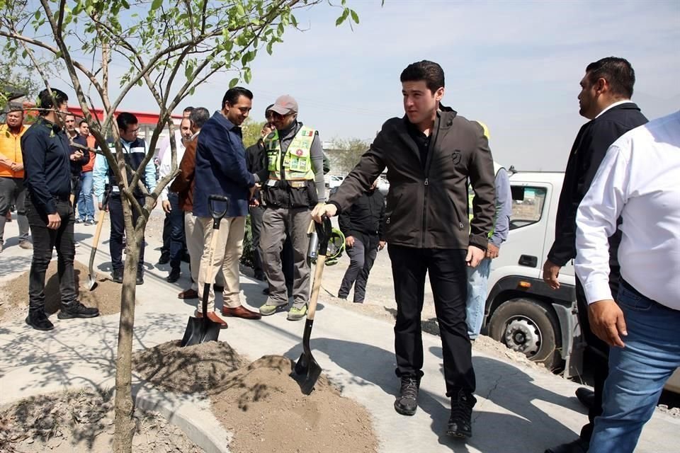 El Gobernador Samuel García encabezó en Santa Catarina el arranque del programa denominado Bosques Ciudadanos.