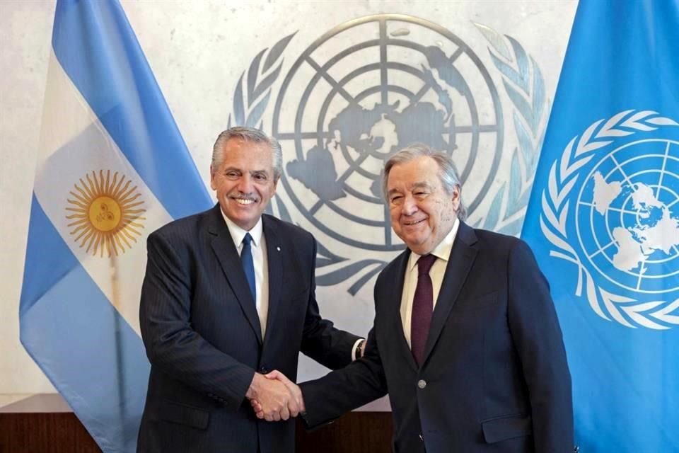 Alberto Fernández se reunió con el Secretario General de la Organización de las Naciones Unidas, Antonio Guterres.