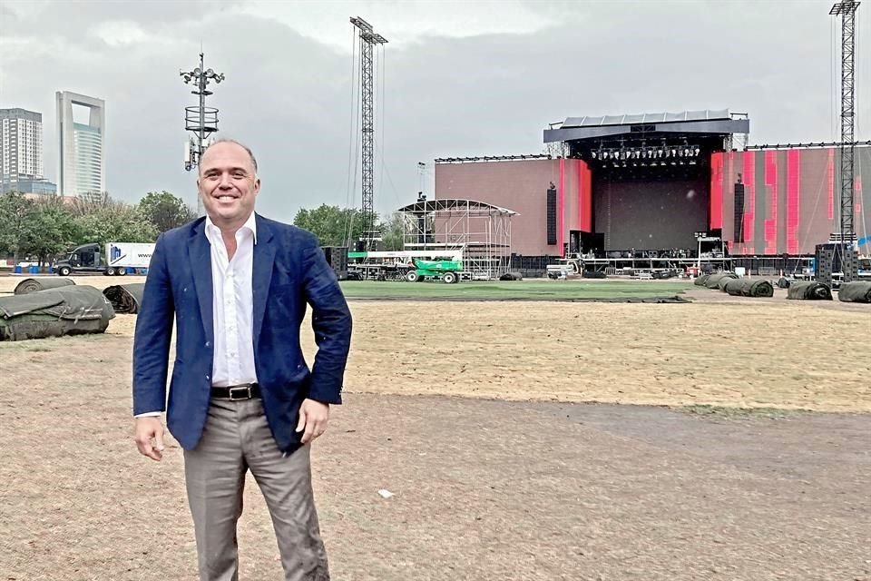 Bernardo Bichara mostró cómo se niveló el terreno donde estará el escenario principal del Pa'l Norte.