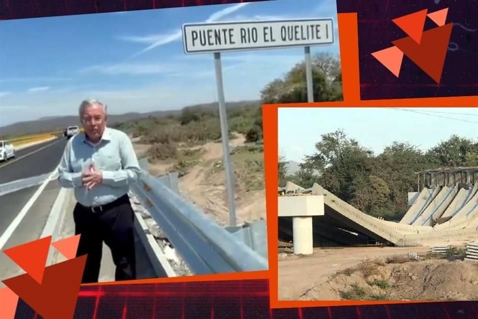 El Gobernador de Sinaloa, Rubén Rocha Mora, invitó al Presidente López Obrador a inaugurar el nuevo puente reconstruido.