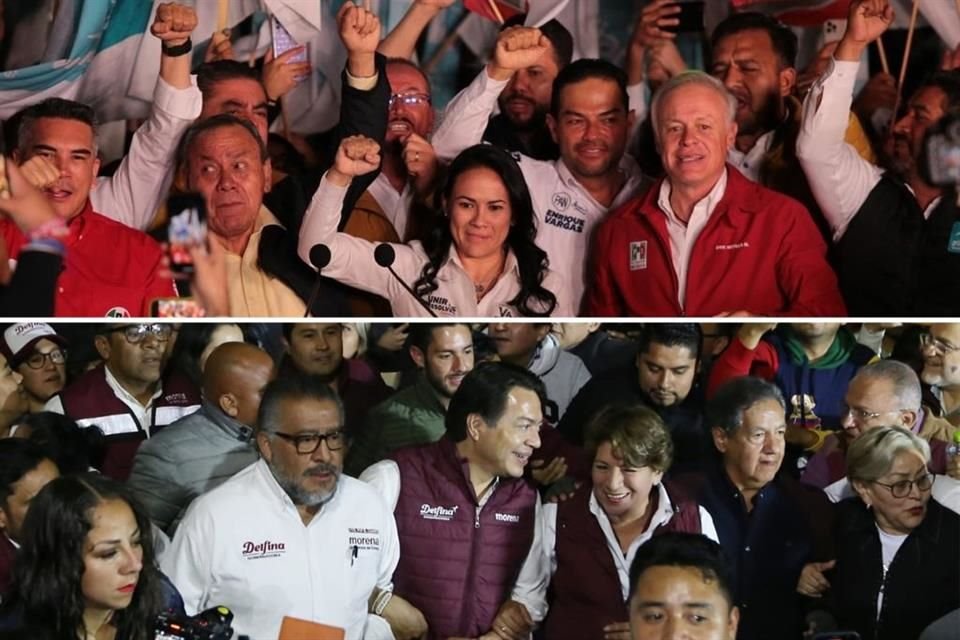 Acompañadas por lideres partidistas, las candidatas al Gobierno del Edomex arrancaron campañas los primeros minutos de este lunes.