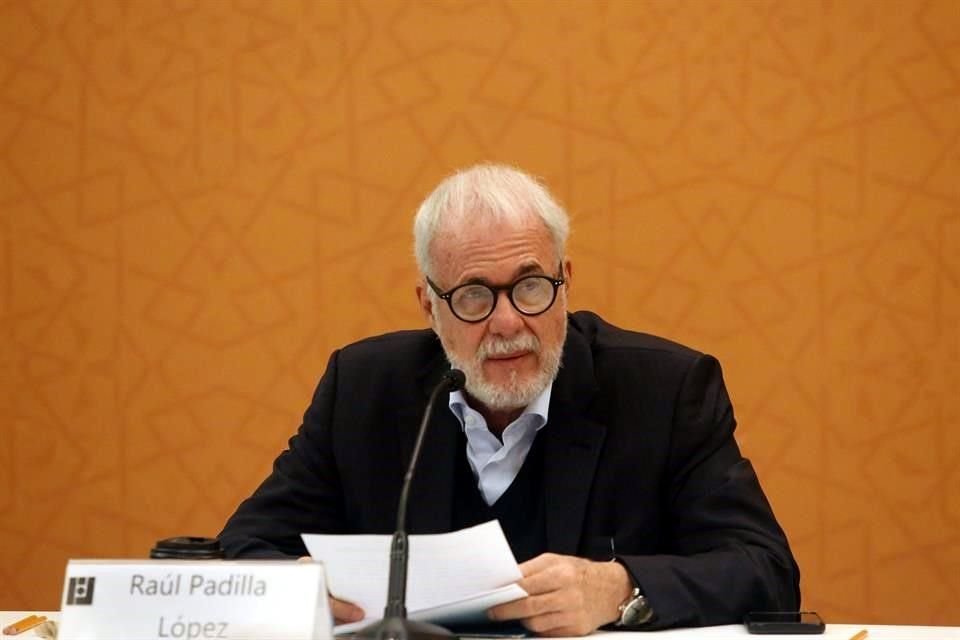 Raúl Padilla López, presidente de la FIL de Guadalajara, durante la conferencia de prensa en la que presentó el balance de la edición 2022.