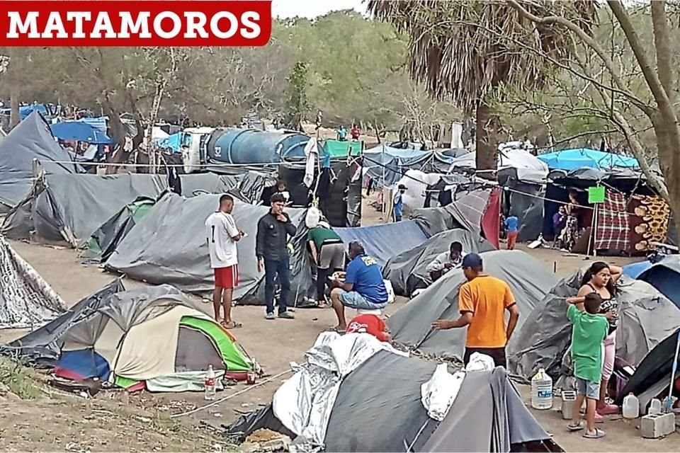 Migrantes en Matamoros.