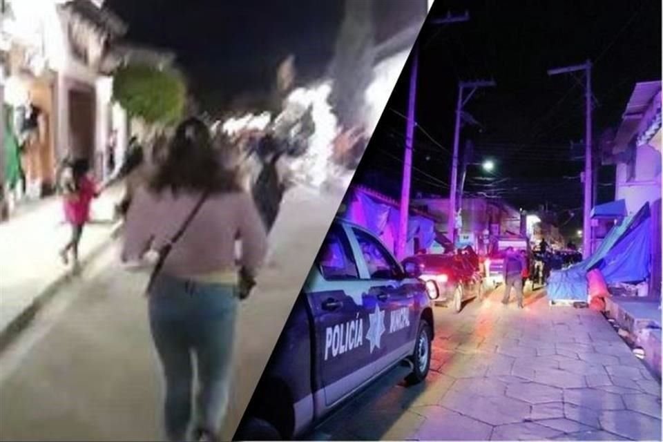 La balacera en San Cristóbal de las Casas, Chiapas, provocó que turistas y pobladores corrieran a buscar resguardo.