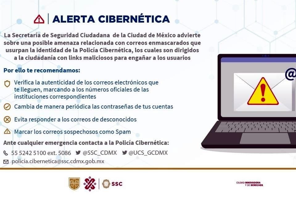 Elementos de la Secretaría de Seguridad Ciudadana llamaron a estar alerta ante estos posibles fraudes.