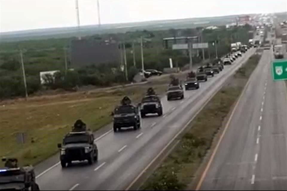 El contingente militar arribó vía terrestre.