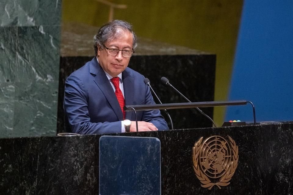 El Presidente de Colombia durante la sesión inaugural del Foro Permanente de la ONU sobre Cuestiones Indígenas, este 17 de abril, en la ciudad de Nueva York.