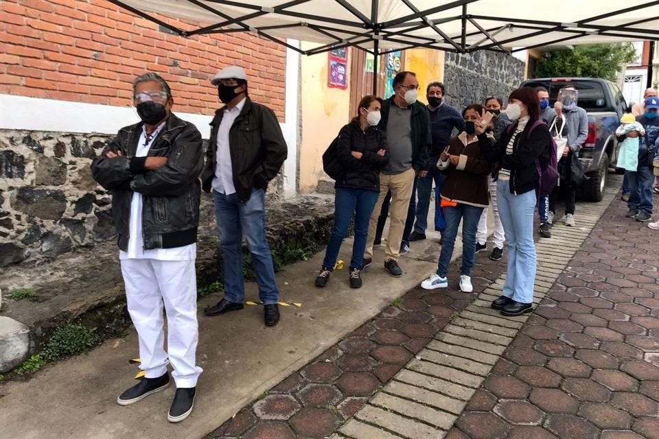 Casilla San Andrés Totoltepec, en Tlalpan, donde votará la Jefa de Gobierno, Claudia Sheinbaum.