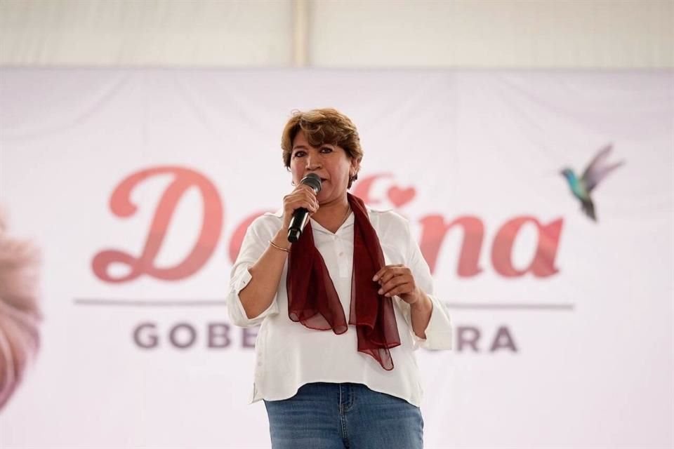 Delfina Gómez tuvo mitin este domingo en Nezahualcóyotl.