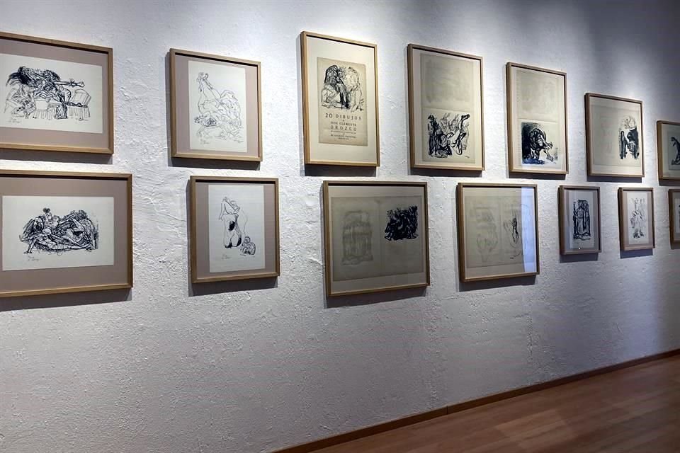 Aspecto de la exposición 'Convertirse en uno Mismo. Dibujos de Colecciones y Acervos de Guadalajara (1945-2013)', en el Ex Convento del Carmen.