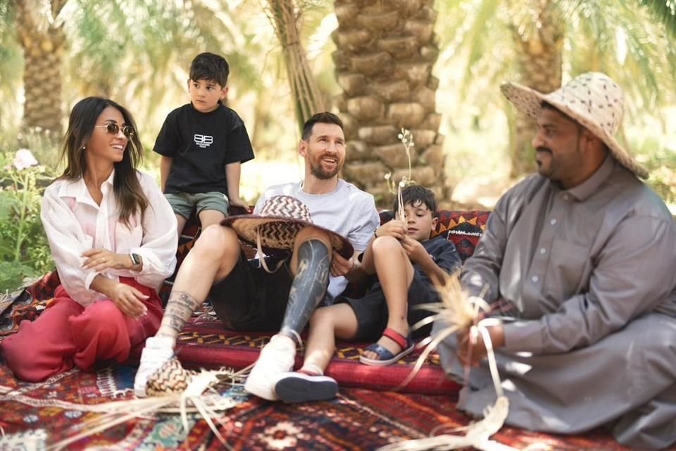 Lionel Messi y su familia pasaron el fin de semana en Arabia Saudita.