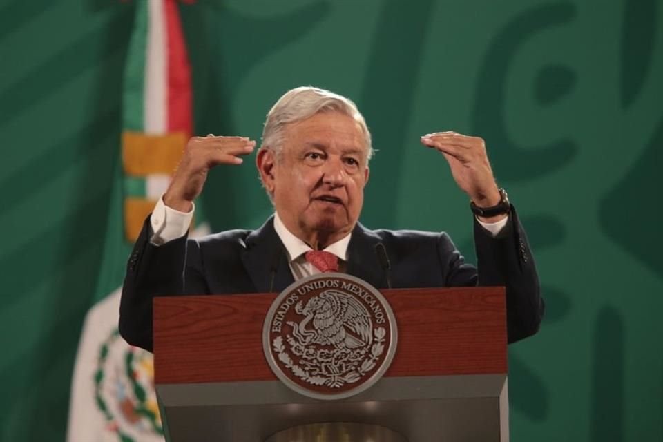 El Presidente López Obrador en conferencia matutina.