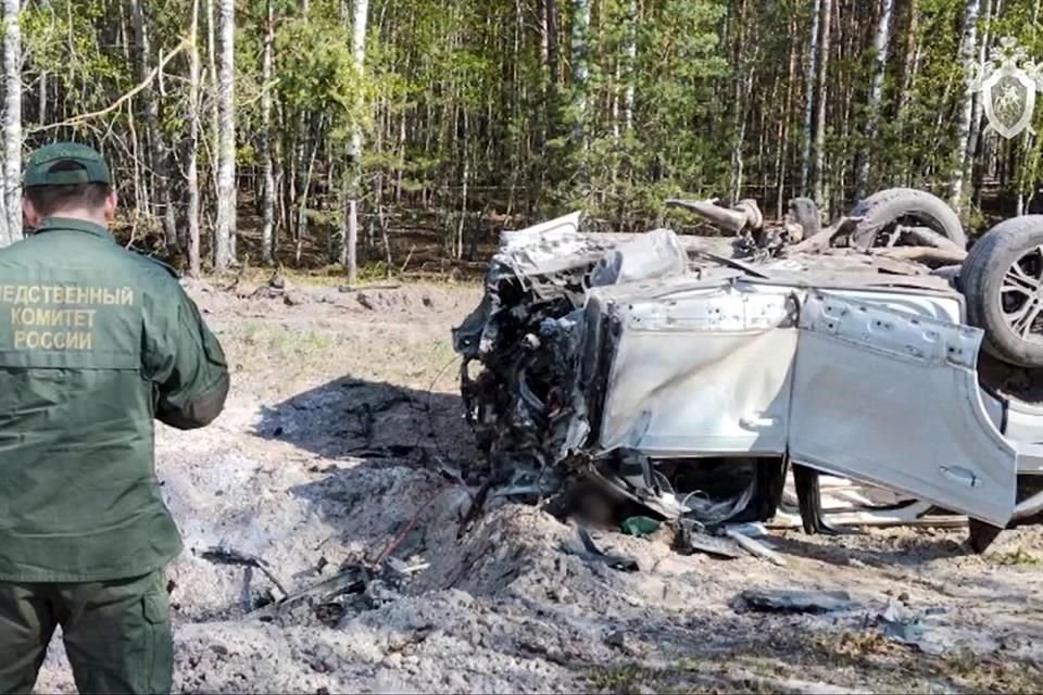 Un investigador está en el lugar donde explotó el automóvil del escritor ruso Zakhar Prilepin en la región de Nizhny Novgorod.