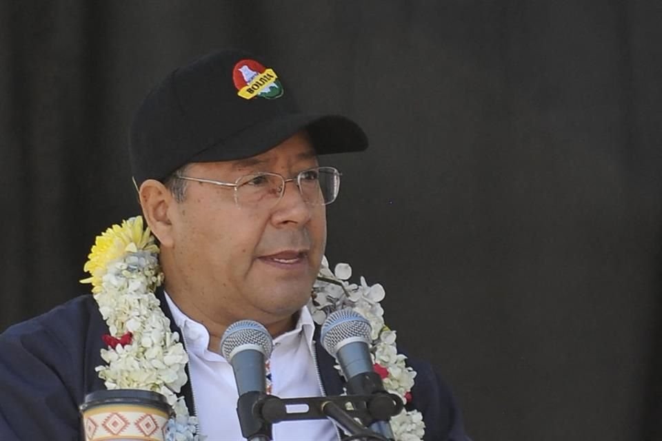 El Presidente de Bolivia, Luis Arce, durante un discurso el Día Internacional de los Trabajores, el 1 de mayo del 2023.