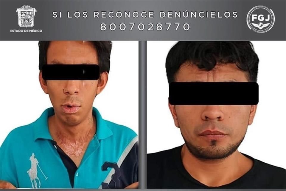 Elementos de la Fiscalía General de Justicia del Estado de México detuvieron a dos hombres que fueron grabados mientras cometían un robo en una combi.