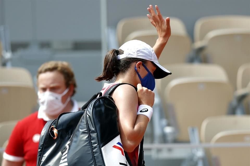 Así se despidió la polaca Iga Swiatek de la presente edición de Roland Garros.