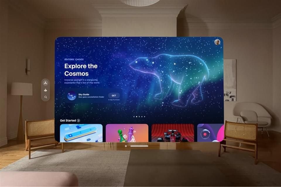 Será posible ver contenido multimedia a través del Apple Vision Pro.