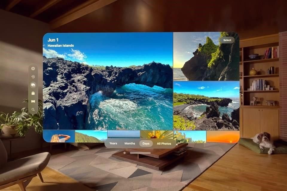 Apple Vision Pro cuenta con una interfaz con todas las apps del ecosistema de la compañía.