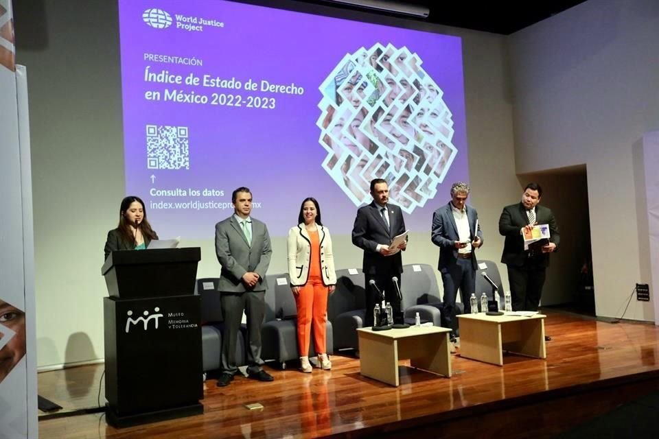 En la presentación del Índice de Estado de Derecho en México 2022-2023.