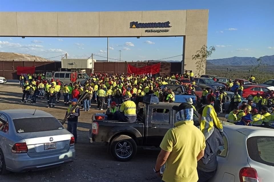 La huelga marca el tercer conflicto laboral desde que Newmont compró Peñasquito a Goldcorp en 2019.