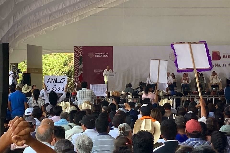 López Obrador estuvo este domingo en Huauchinango, Puebla.