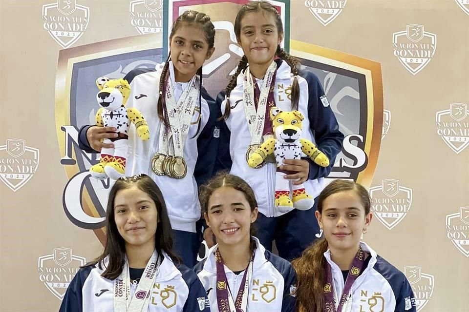 Orgullosas, la pesistas de Cerralvo en la rama femenil, han cosechado cinco oros.