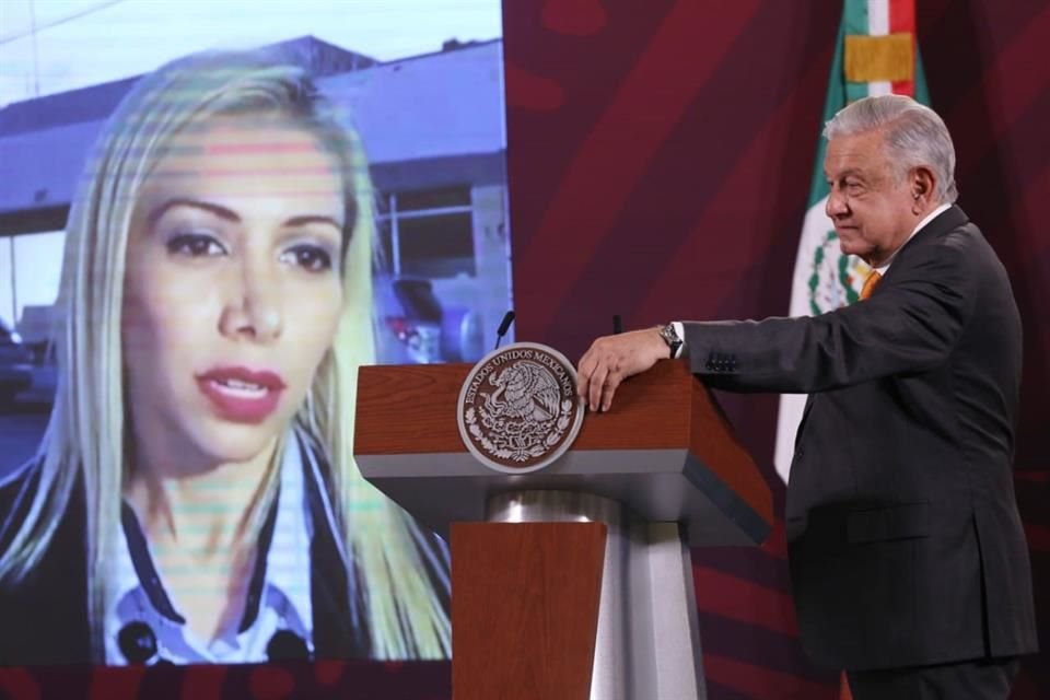 El Presidente exhibió a la regidora de Reynosa detenida en EU con droga.