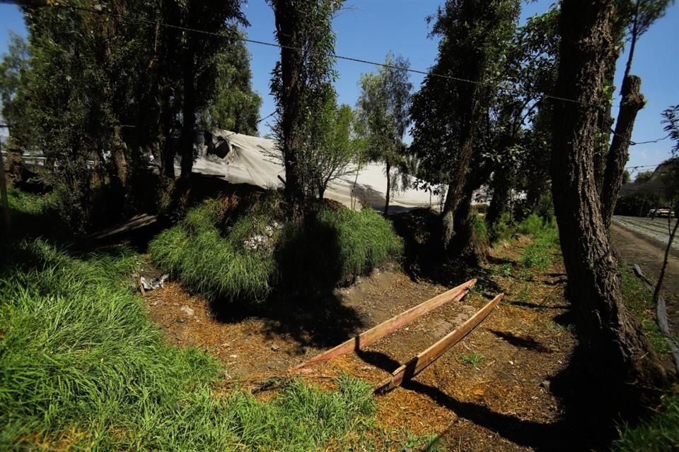 En los canales secos, todavía pueden encontrarse canoas abandonadas.