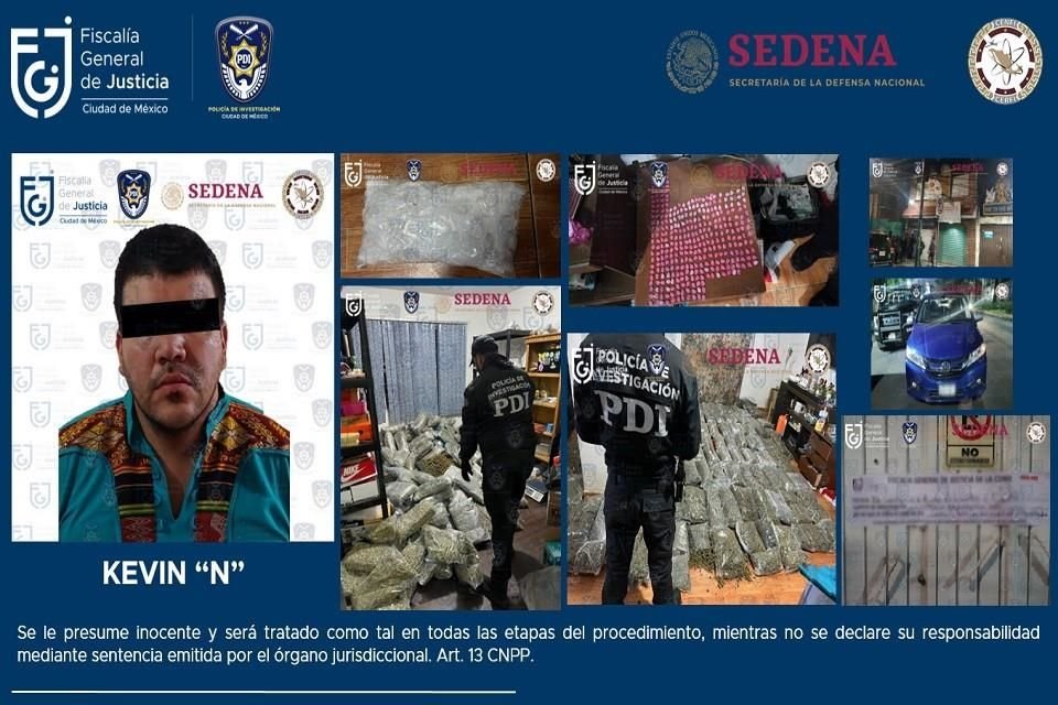 Detectives aseguraron casi 160 kilogramos de vegetal verde y seco, con características propias de la mariguana y detuvieron a Kevin Israel 'N'.