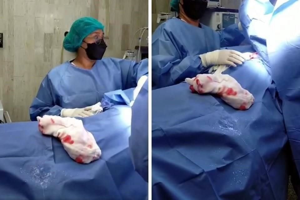 Médicos documentaron la gotera que interrumpió una cirgía en un video publicado en redes sociales el pasado 19 de junio.