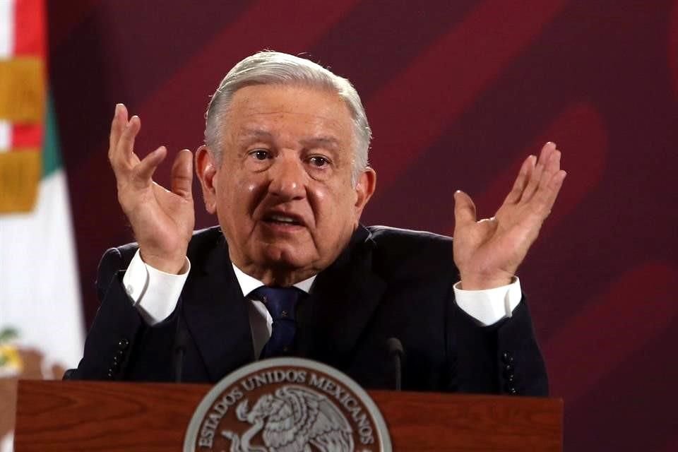 El Presidente López Obrador en su mañanera.