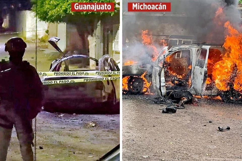 El País vivió una jornada violenta, tras ataque con explosivos a GN en Guanajuato y el asesinato de ex líder de autodefensas en Michoacán.
