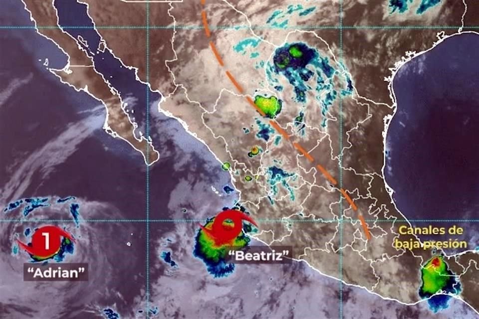 La tormenta tropical Beatriz provocará lluvias y oleaje intenso en los estados del Pacífico