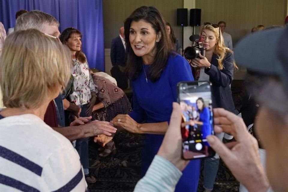 La candidata presidencial republicana Nikki Haley durante un evento de campaña en Nuevo Hampshire, el 24 de mayo.