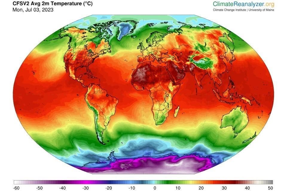 El 3 de julio de 2023 se coronó como el día más caluroso en los registros con una temperatura promedio de 17.01 grados centígrados.