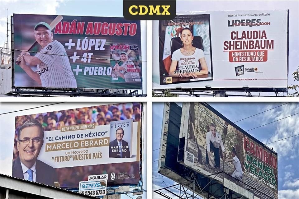 Espectaculares en favor de morenistas