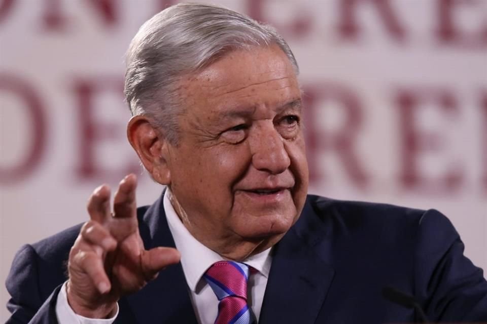 El Presidente López Obrador en conferencia.